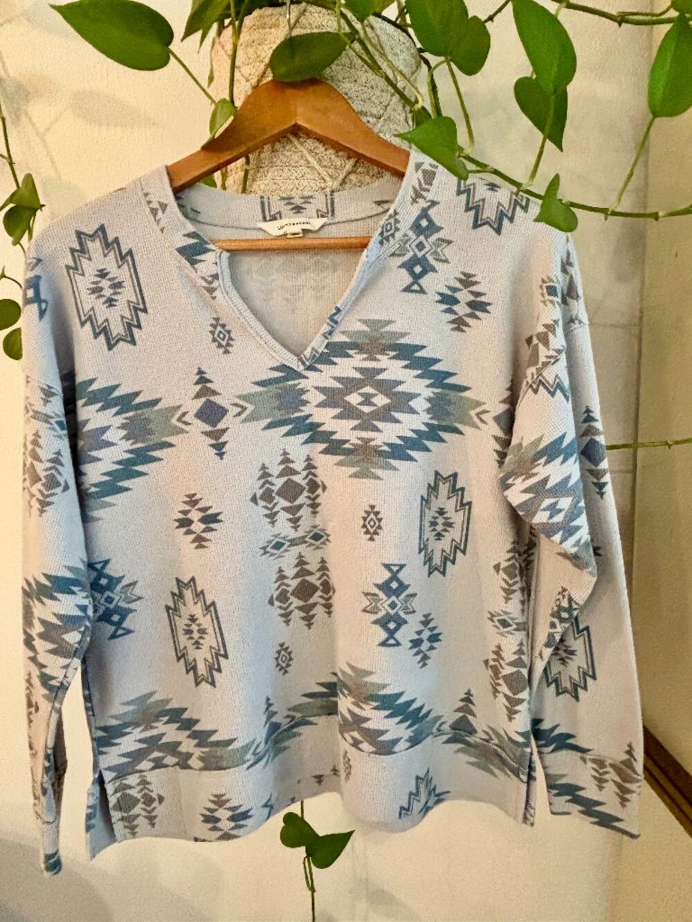 Lucky Brand Aztec Thermal Top